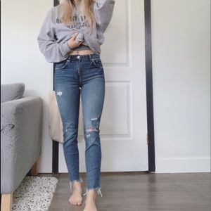 Zara Blue Ripped Denim